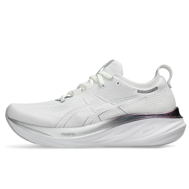 Jual Sepatu Lari Wanita Asics Wmns Gel-Nimbus 26 Platinum Pure Silver Original 1012B720-100 - hoopspoint.com