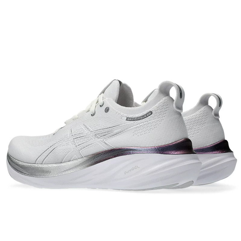 Jual Sepatu Lari Wanita Asics Wmns Gel-Nimbus 26 Platinum Pure Silver Original 1012B720-100 - hoopspoint.com