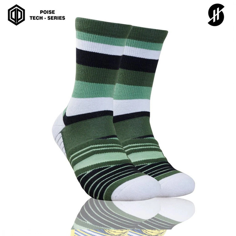 KAOS KAKI BASKET STAY HOOPS SDHX Green Poise Tech-Series Socks