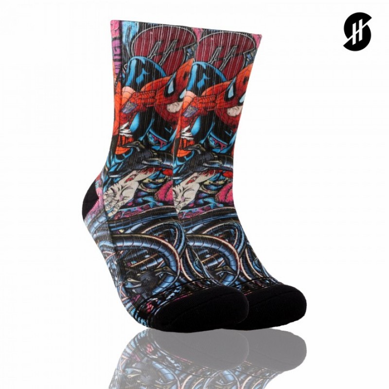 KAOS KAKI BASKET STAY HOOPS Spiderman Socks
