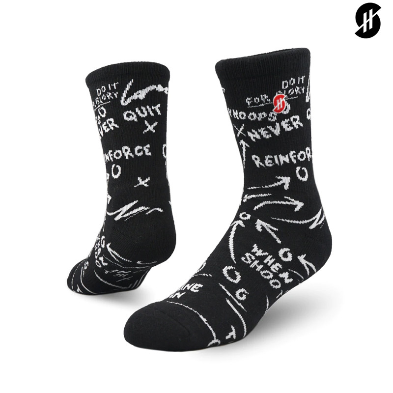KAOS KAKI BASKET STAY HOOPS A Black Team Socks