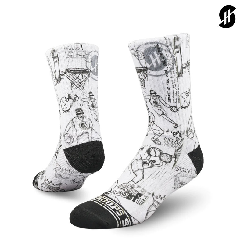 KAOS KAKI BASKET STAY HOOPS Sketching Socks