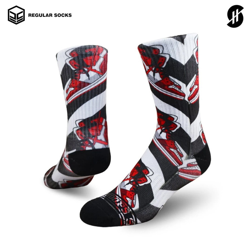 KAOS KAKI BASKET STAY HOOPS Off White Socks