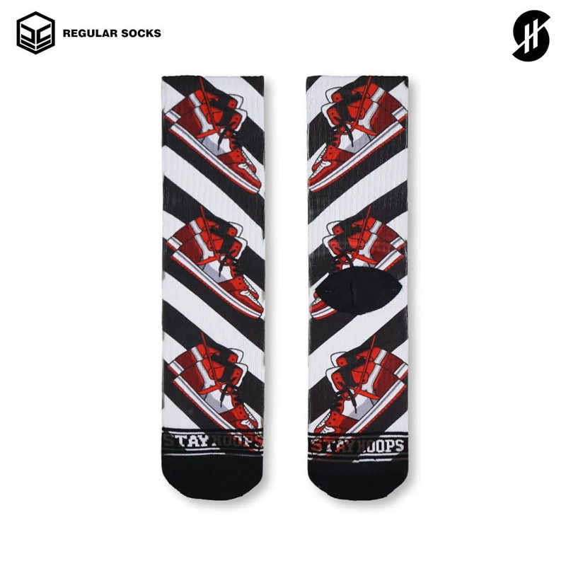 KAOS KAKI BASKET STAY HOOPS Off White Socks