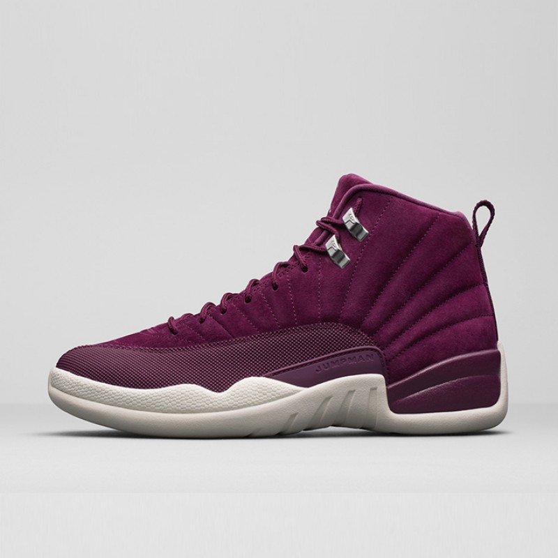 Sepatu Basket Air Jordan Aj 12 Retro Bordeaux Suede