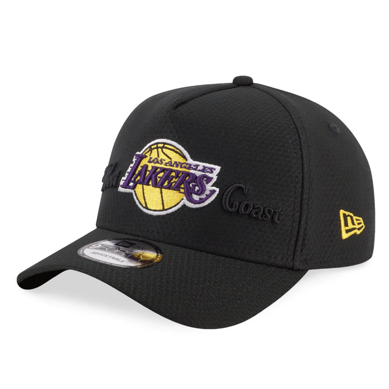 Topi Basket New Era 9forty A-frame Los Angeles Lakers City Nickname Cap  Black