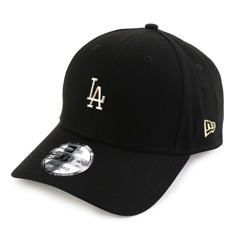 Topi Sneakers New Era 940 Mlb Metal Badge Gold Los Angeles Dodgers Cap Black