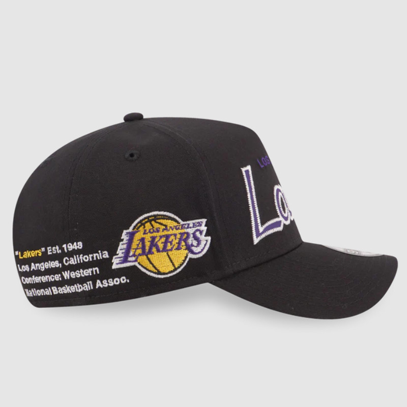 TOPI BASKET NEW ERA 940 A-FRAME NBA SCRIPTS LOS ANGELES LAKERS Cap