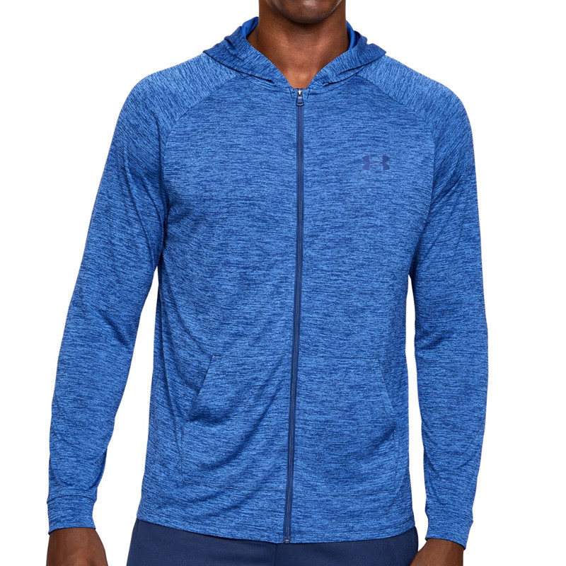 Jual BAJU TRAINING Pria UNDER ARMOUR Tech Full Zip Hoodie Blue