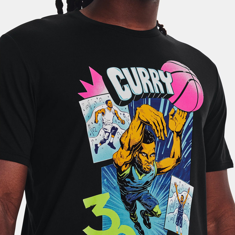 BAJU BASKET UNDER ARMOUR Curry Comic Book Short Sleeve Tee