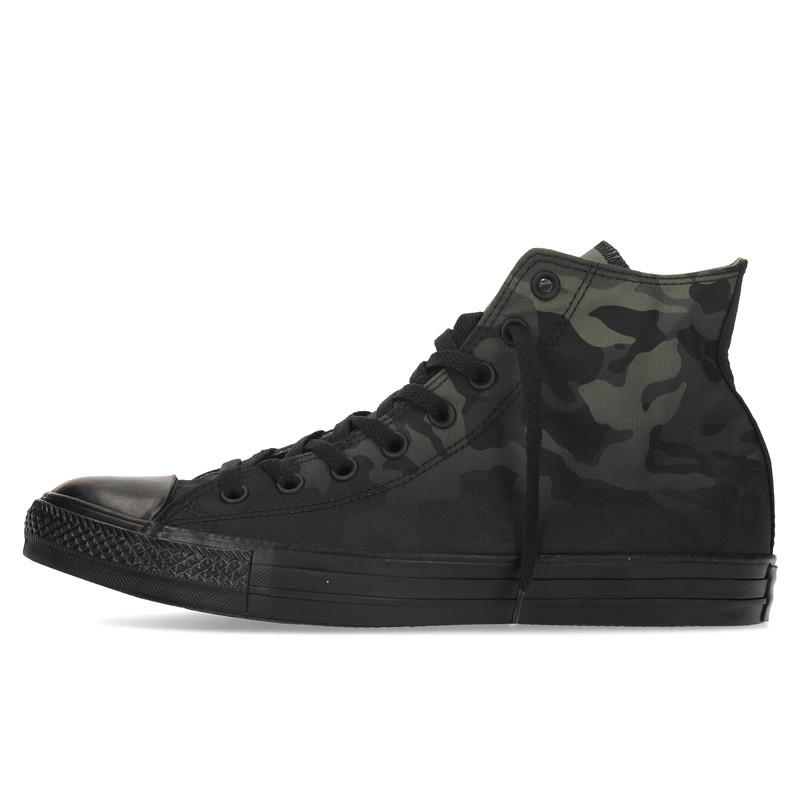 Sepatu Sneakers Converse Chuck Taylor All Star Hi Camo Black Green