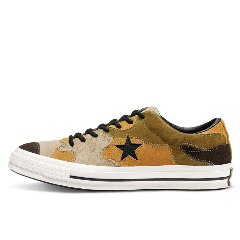 Sepatu Sneakers Converse One Star Camo Suede Black Olive