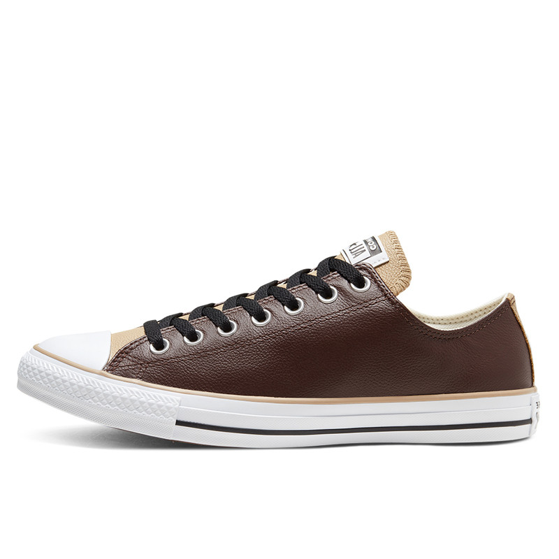 Chuck Taylor Converse Brown Leather Low Sepatu Sneakers Converse