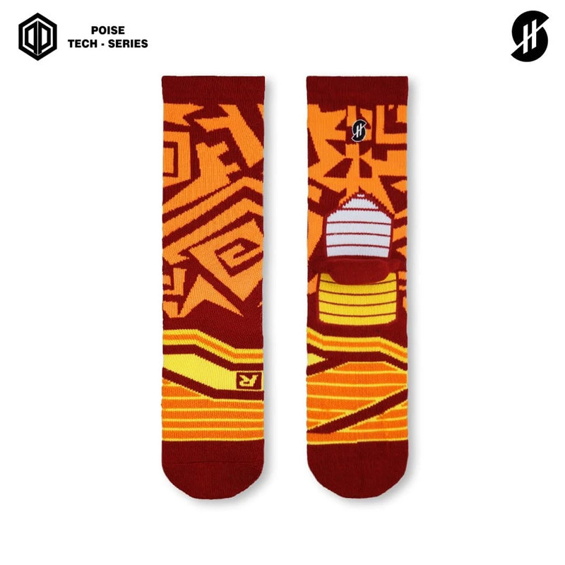 KAOS KAKI BASKET STAY HOOPS Vitate Orange Poise Tech-Series Socks