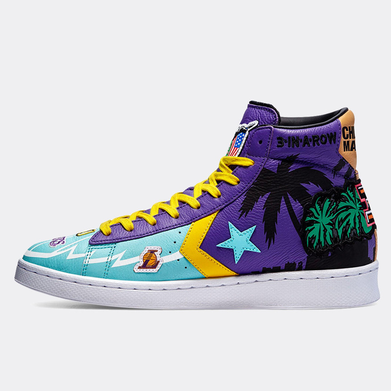 SEPATU SNEAKERS CONVERSE X Chinatown Market LA Lakers Pro Leather Hi
