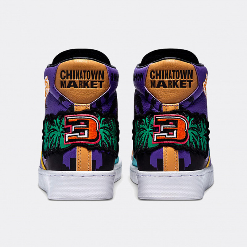 SEPATU SNEAKERS CONVERSE X Chinatown Market LA Lakers Pro Leather Hi