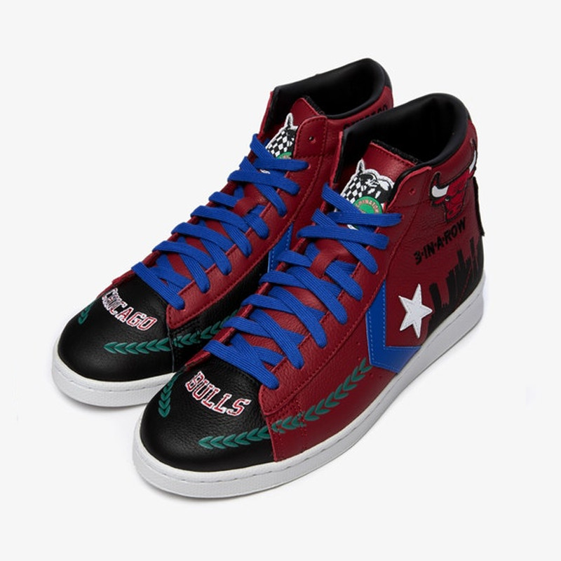 SEPATU SNEAKERS CONVERSE X CHINATOWN MARKET CHICAGO BULLS PRO LEATHER HI