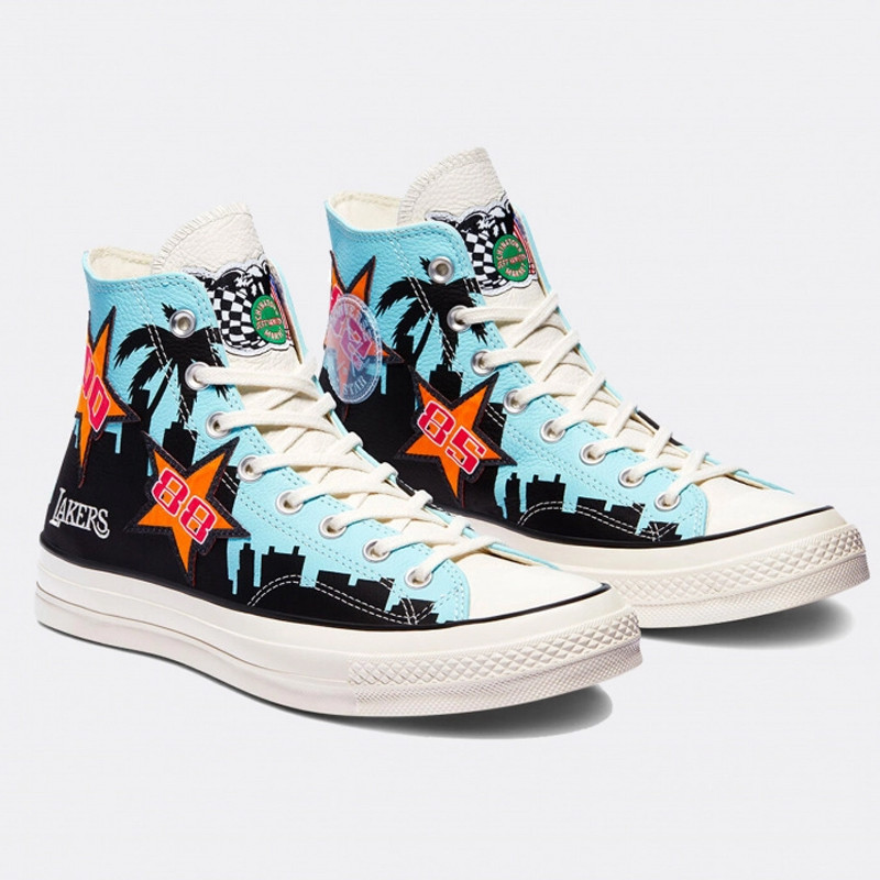 SEPATU SNEAKERS CONVERSE X CHINATOWN MARKET LA Lakers CHUCK 70 HI