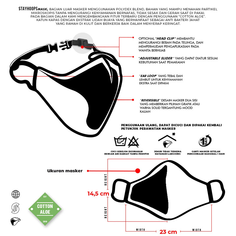 MASKER BASKET STAY HOOPS Begin Mask