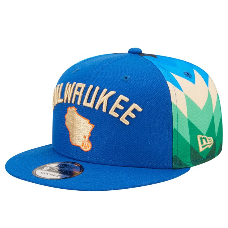 TOPI BASKET NEW ERA City Edition Milwaukee Bucks 9Fifty Snapback