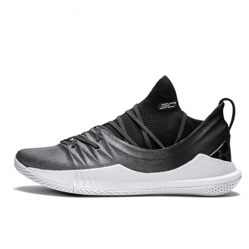 Sepatu Basket Under Armour Curry 5 Black White