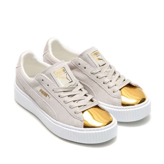 SEPATU SNEAKERS PUMA WMNS Suede Platform Gold