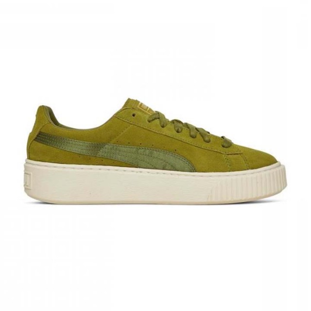 Suede Platform Mono Satin Olive Branch-W foto 3