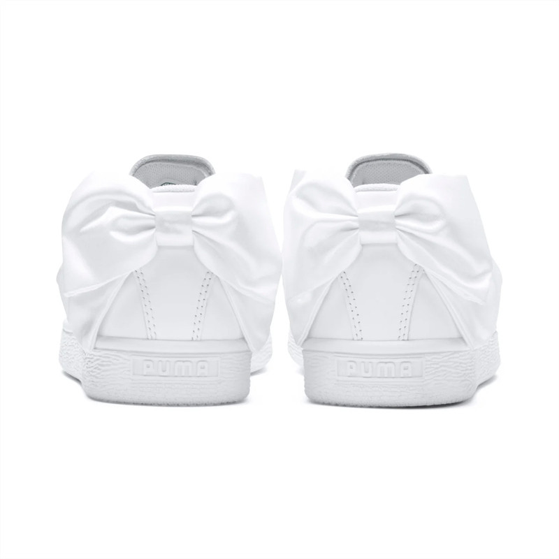 Sepatu Sneakers Puma Wmns Basket Bow Satin Triple White