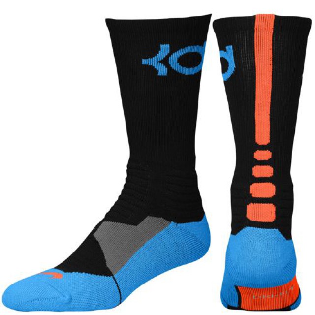 Kaos Kaki Basket Nike Kd Hyper Elite Crew Socks Black