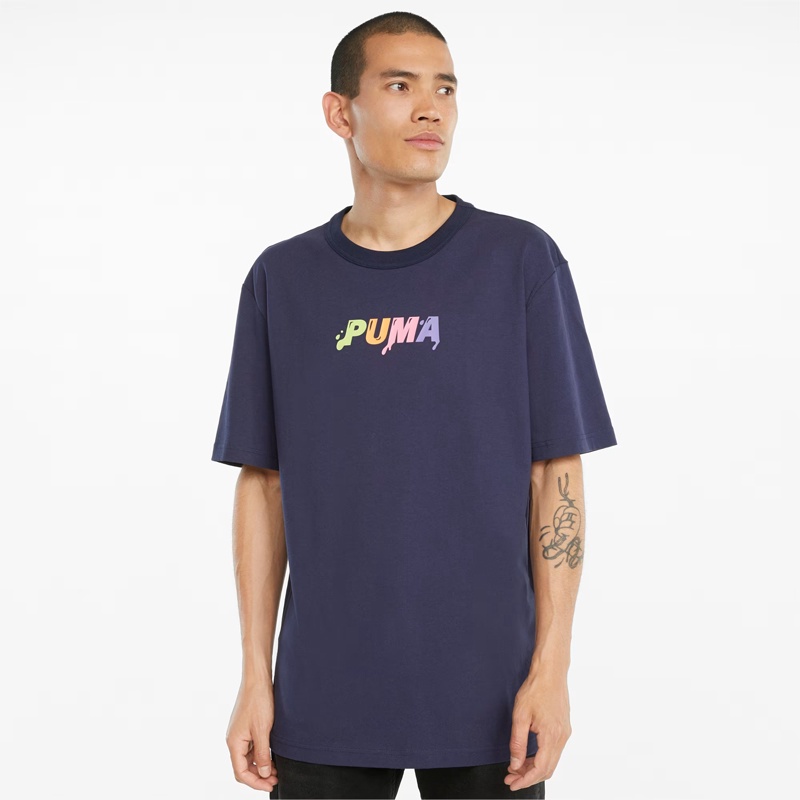 BAJU SNEAKERS PUMA Downtown Logo Relaxed Firt Tee