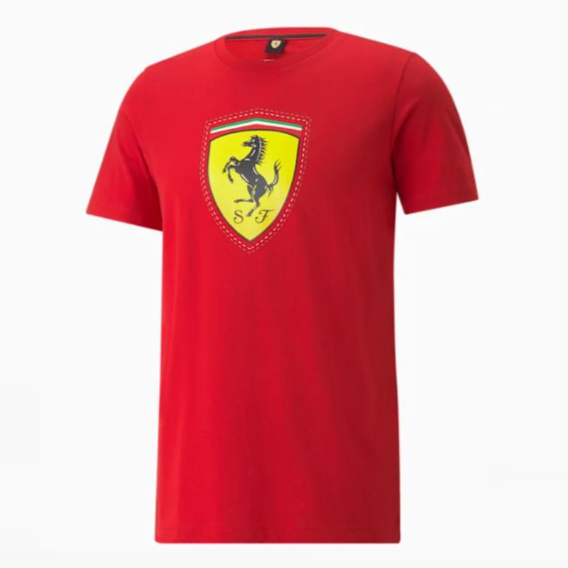 BAJU TRAINING PUMA Scuderia Ferrari Race Colored Big Shield Tee