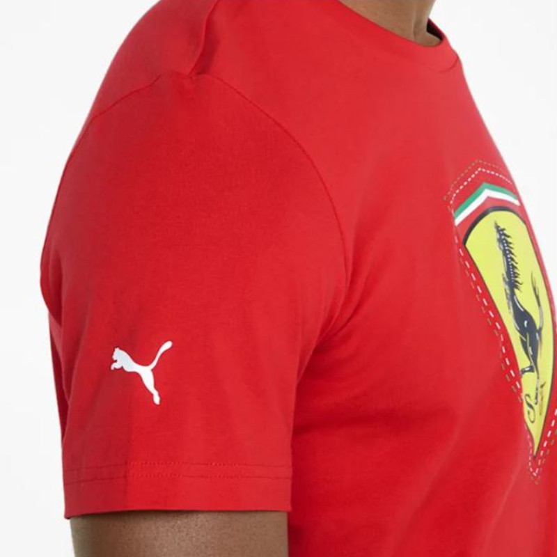 BAJU TRAINING PUMA Scuderia Ferrari Race Colored Big Shield Tee