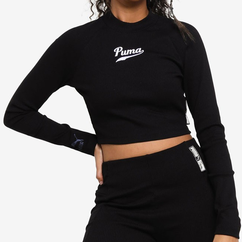BAJU TRAINING PUMA Wmns Team Ribbed Long Sleeve Tee
