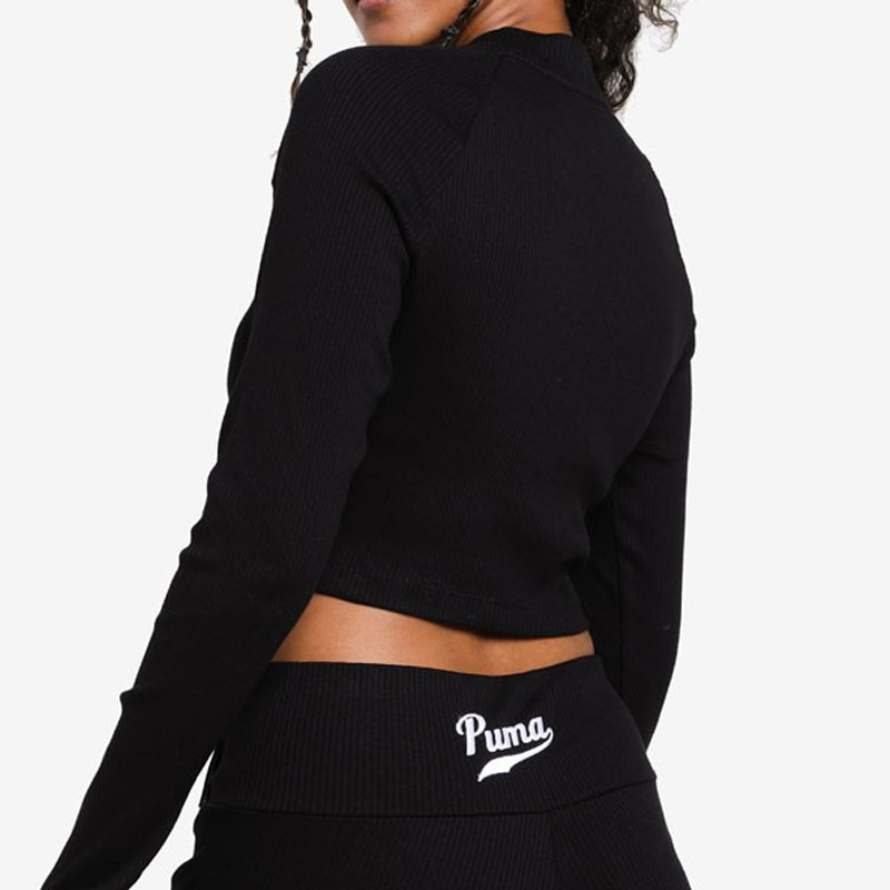 BAJU TRAINING PUMA Wmns Team Ribbed Long Sleeve Tee