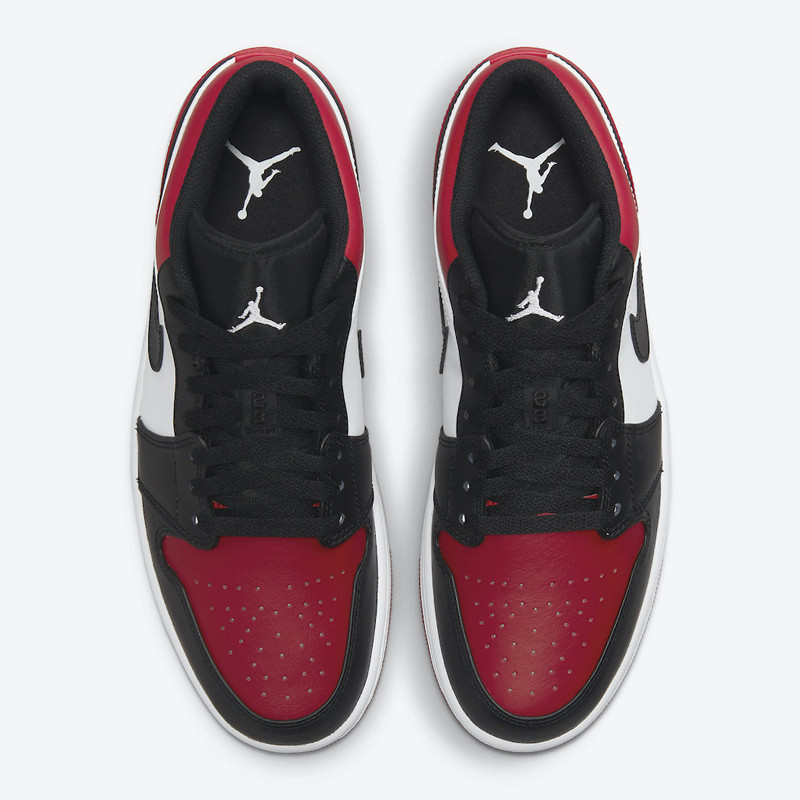 SEPATU SNEAKERS AIR JORDAN AJ 1 LOW BRED TOE