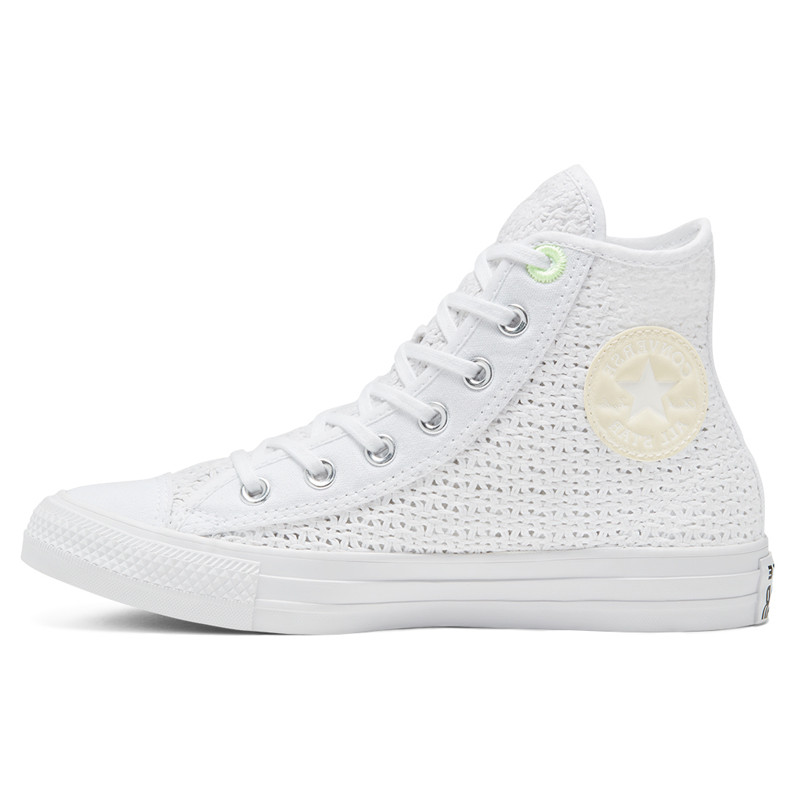 Sepatu Sneakers Converse Wmns Summer Getaway Chuck Taylor All Star High Top  White Volt