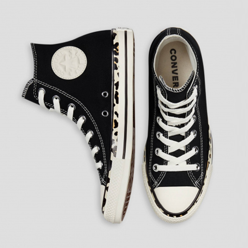 SEPATU SNEAKERS CONVERSE Wmns Chuck Taylor Edged Leopard Print High Top