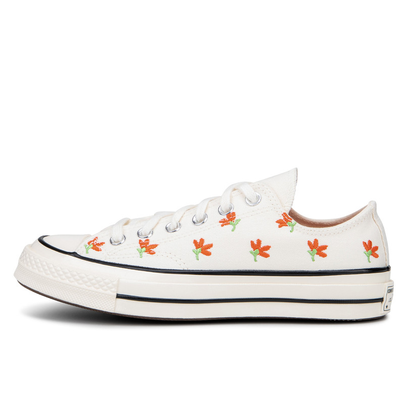 Sepatu Sneakers Converse Wmns Chuck 70 Embroidered Garden Party Egret