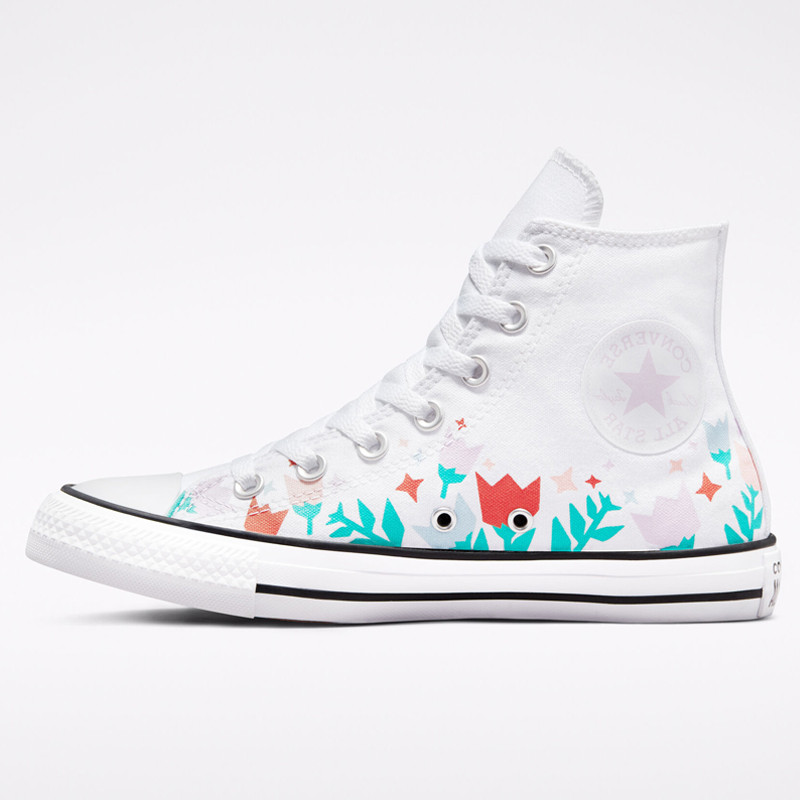 Sepatu Sneakers Converse Chuck Taylor All Star Crafted Florals White