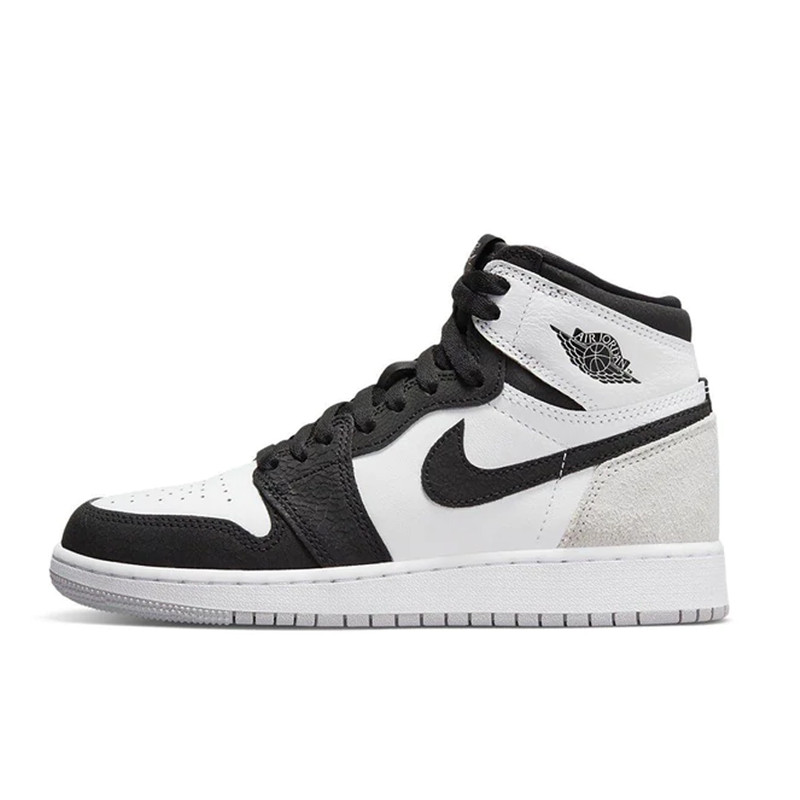 Sepatu Sneakers Anak Air Jordan Aj 1 Retro High Og Gs Grey Fog Original 575441 108