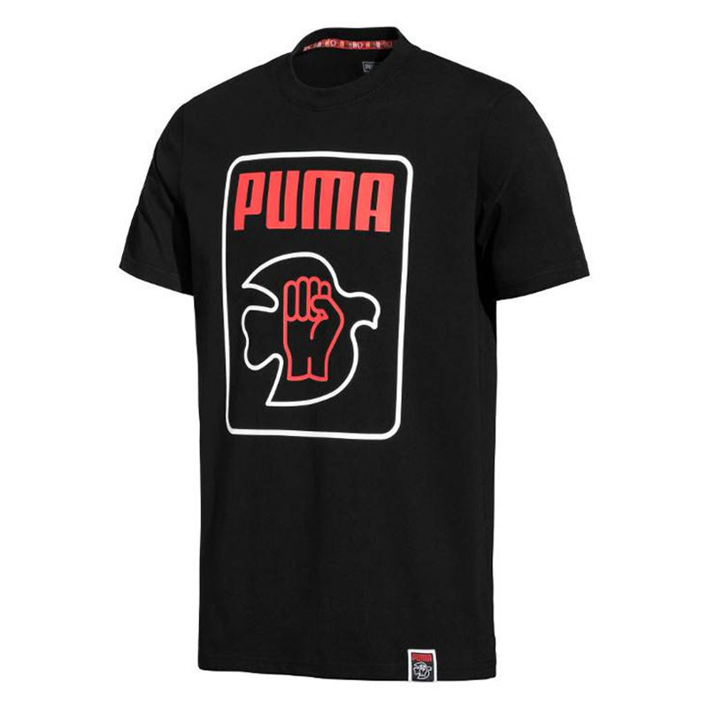 Jual BAJU SNEAKERS Pria PUMA X Power Through Peace Tee Black
