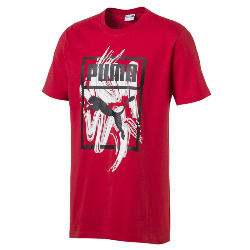 BAJU SNEAKERS PUMA Graphic Logo Brush Tee