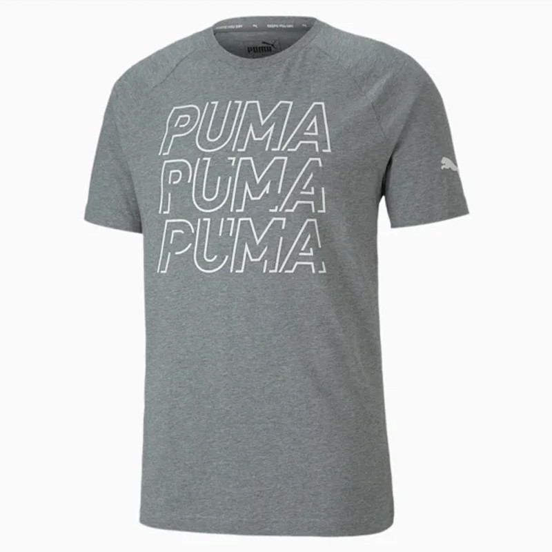 Baju Sneakers Puma Modern Sports Logo Tee Medium Grey Heather
