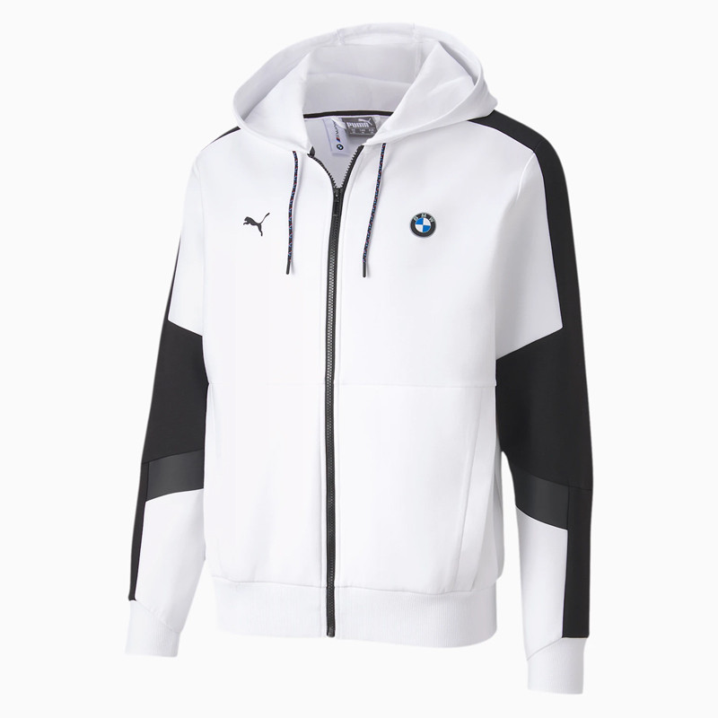 Baju Sneakers Puma Bmw M Motorsport Hooded Sweat Jacket White