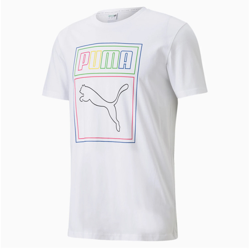 BAJU SNEAKERS PUMA Graphic Box Logo Tee