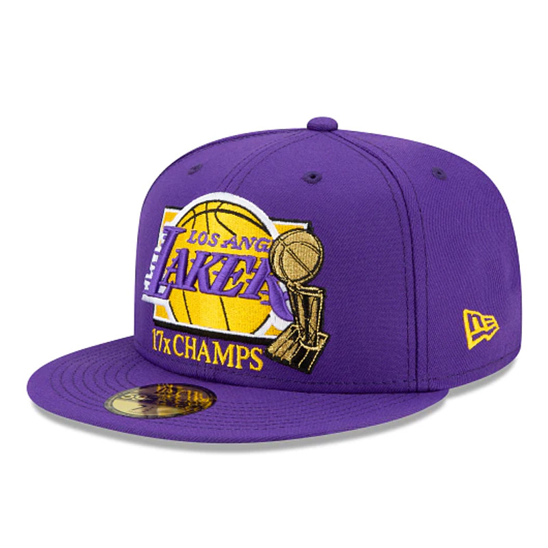TOPI SNEAKERS NEW ERA Los Angeles Lakers 17x Champs 59fifty Fitted Cap