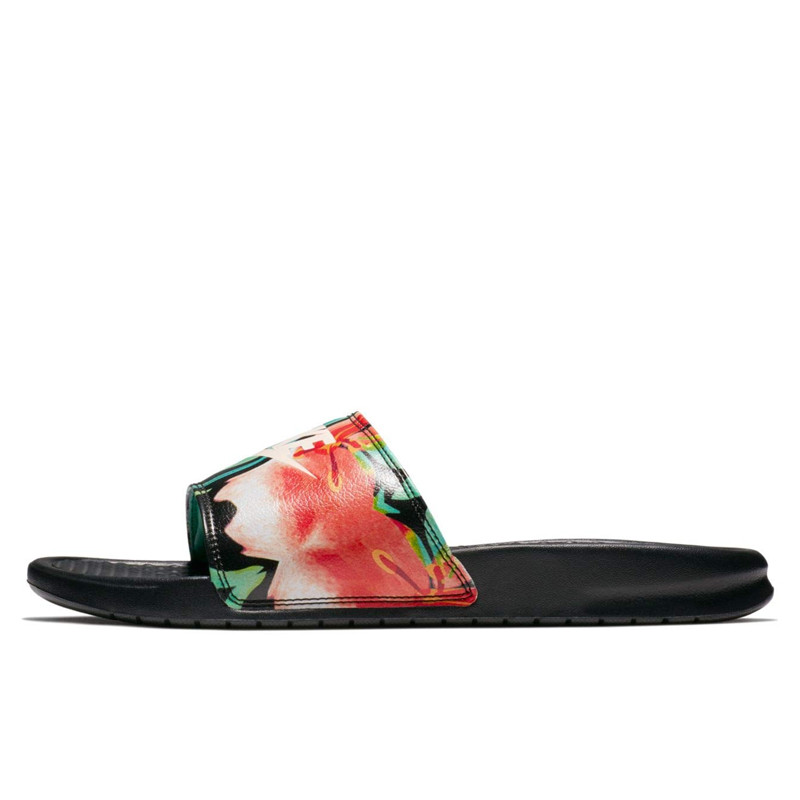 Sandal Sneakers Nike Wmns Benassi Just Do It Floral Slides Black