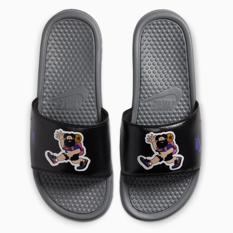 Sandal Sneakers Nike Benassi Jdi Printed Slides Hiker Cartoon Cool Grey