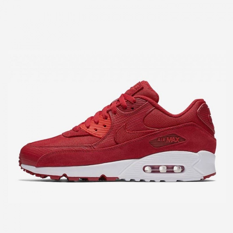 Athletic Shoes Nike Air Max 90 Premium Mens Red Sepatu
