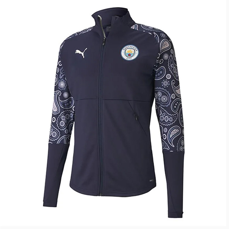 Baju Football Puma Manchester City Stadium Jacket Peacoat